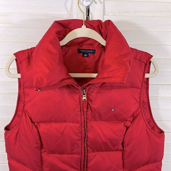 NWOT Tommy Hilfiger Crimson Down Puffer Vest Red Size Large - Picture 3 of 11